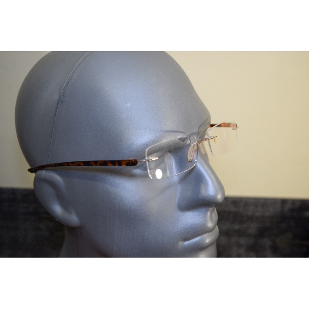 Stylish Rimless +1.00 READING GLASSES Tiger Tortoise Eyeglasses